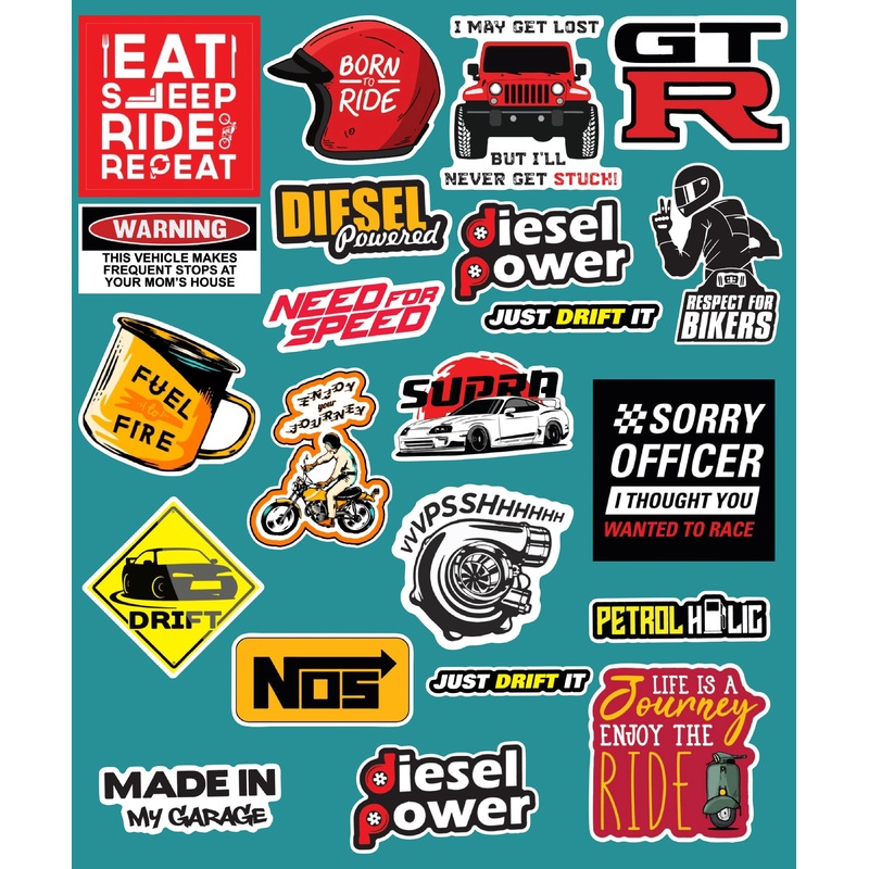 Mini Sticker Pack - Bikers