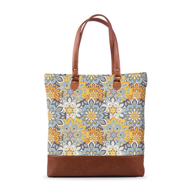 Flower Mandala Tall Tote Bag