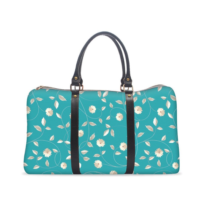 Teal Floral Gym Bag