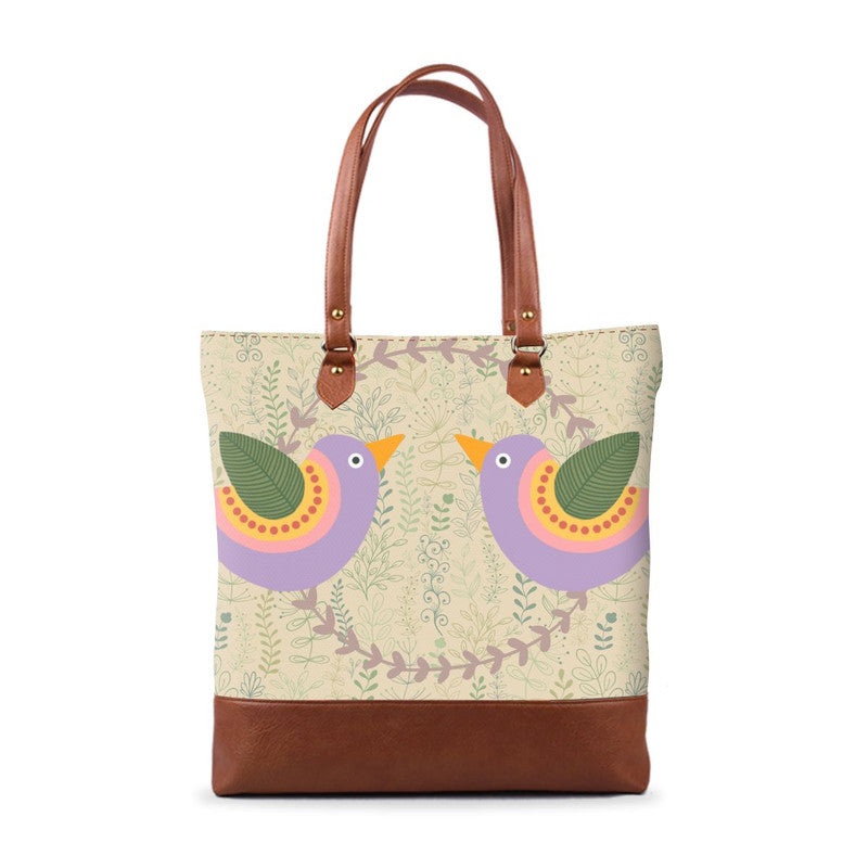 Tribal Birds Tall Tote Bag