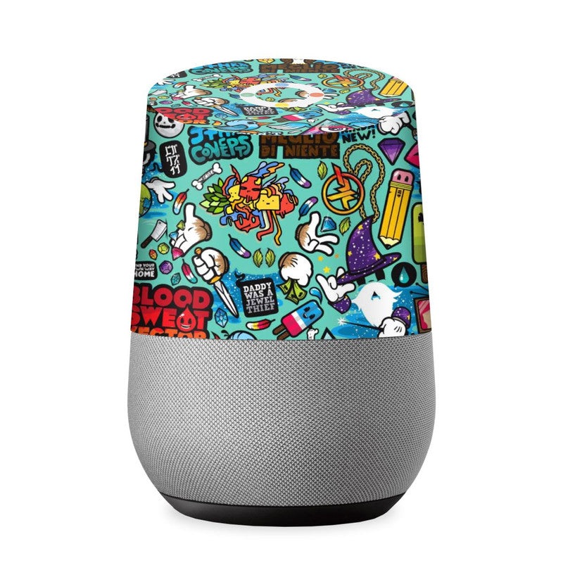 Blue Abstract Skin For Google Home
