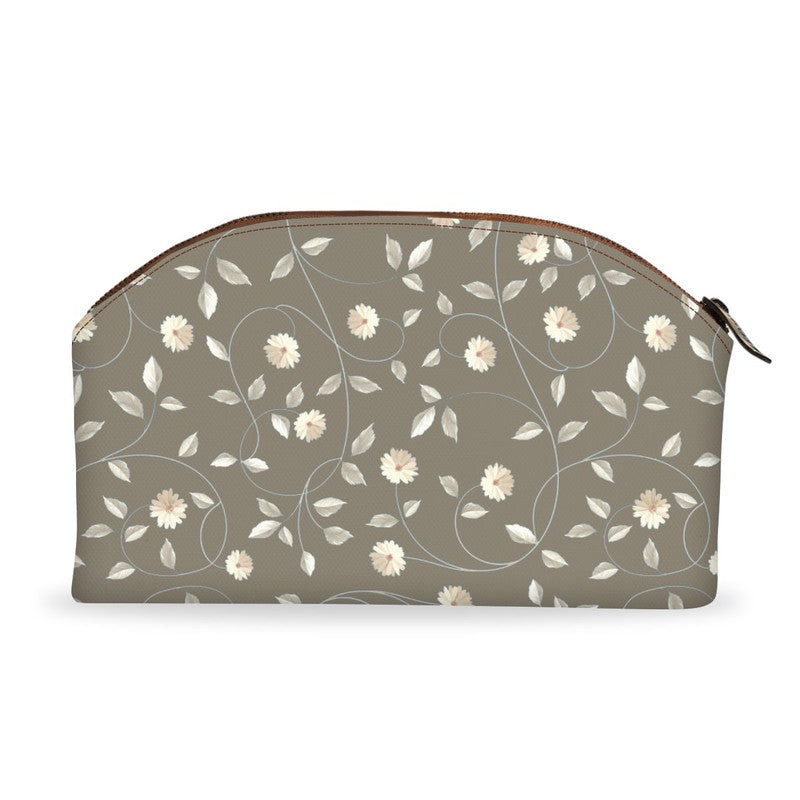 Brown Floral Tech Pouch