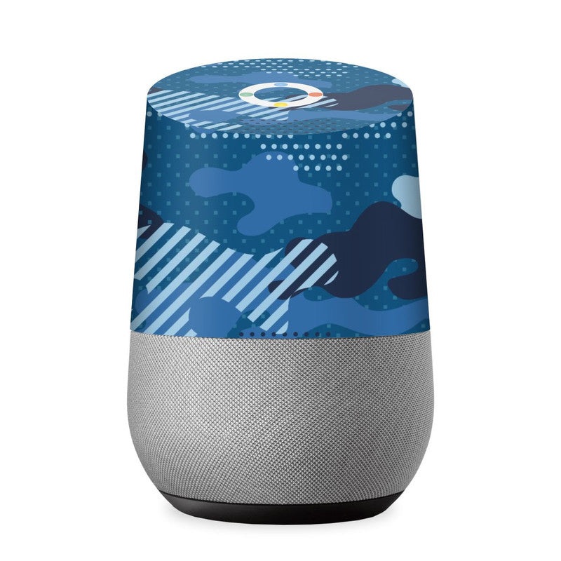 Military Blue Camo Skin For Google Home