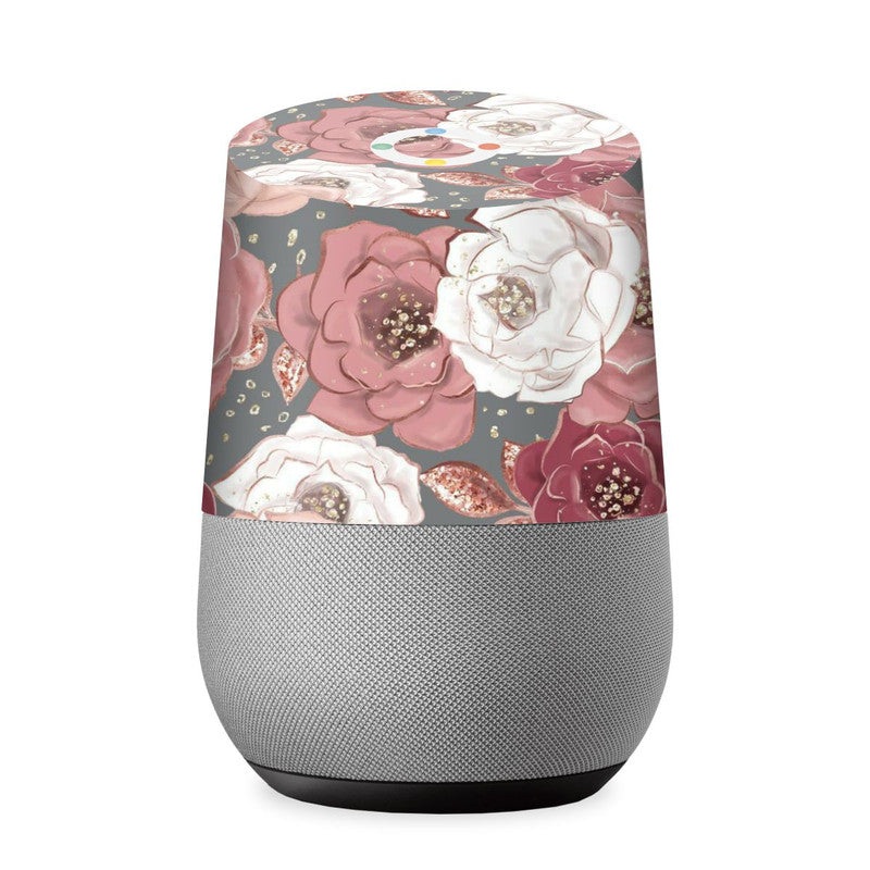 Pink Floral Skin For Google Home