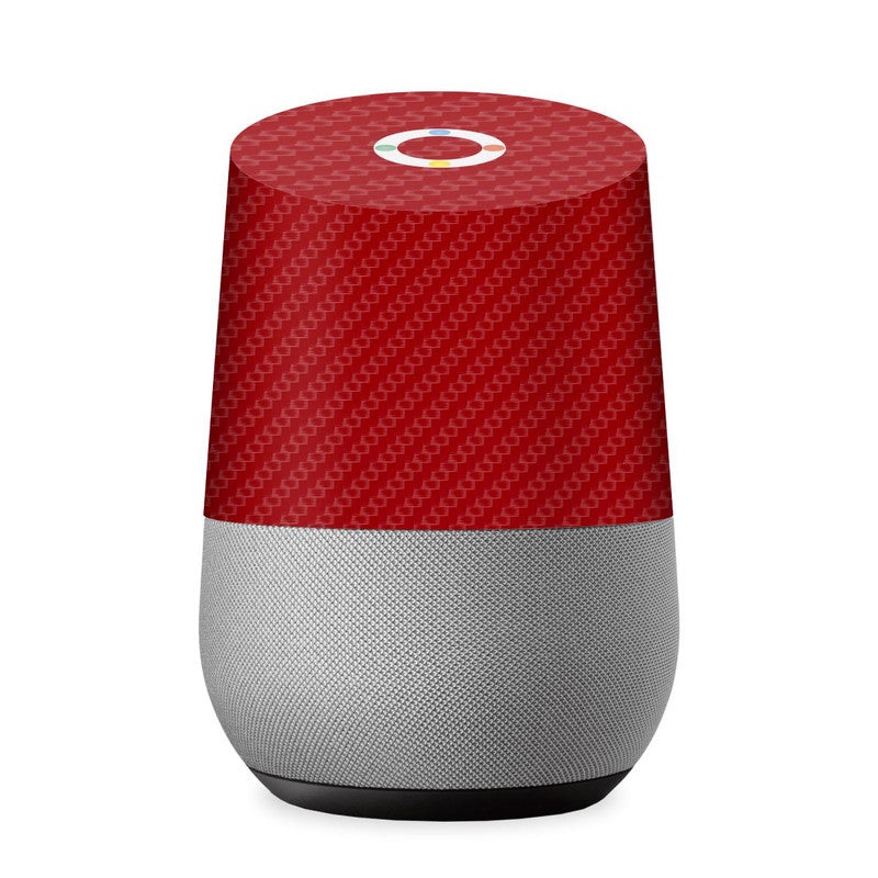 Red Carbon Skin For Google Home
