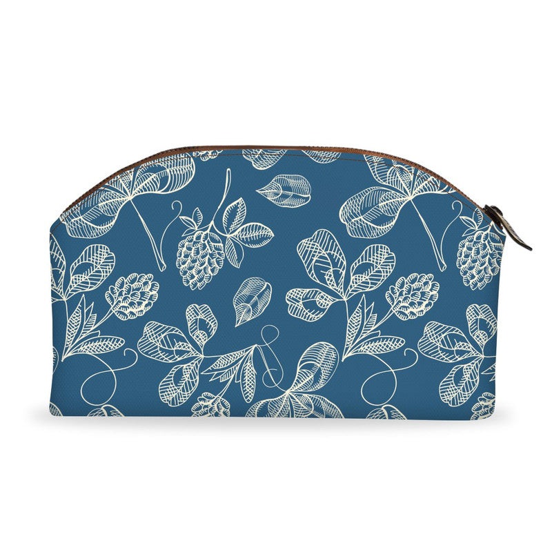 Seamless Blue Floral Tech Pouch