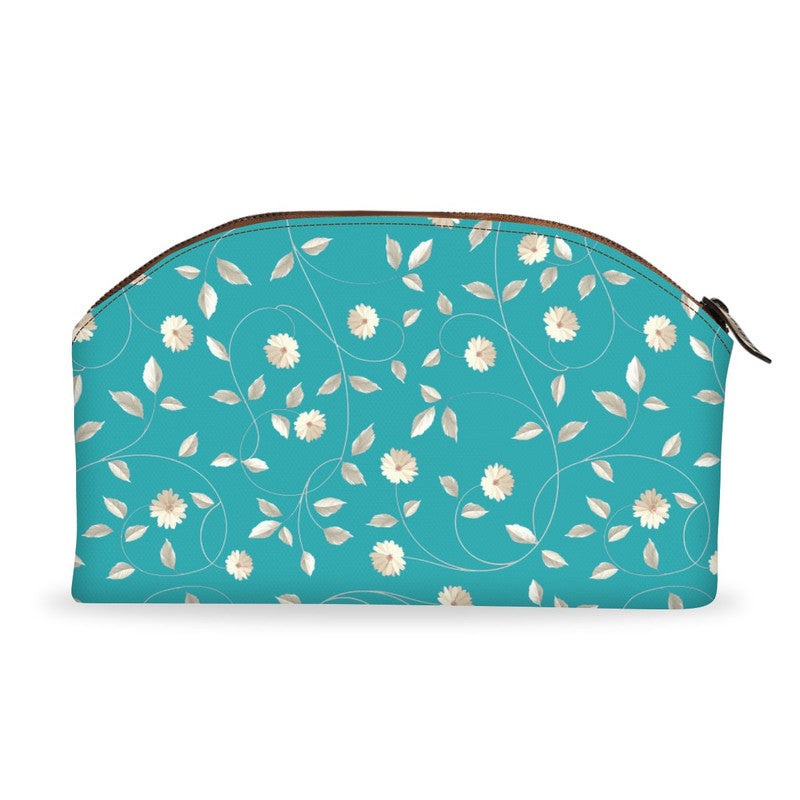 Teal Floral Tech Pouch