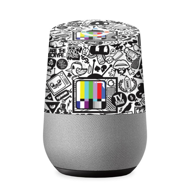 White Abstract Skin For Google Home
