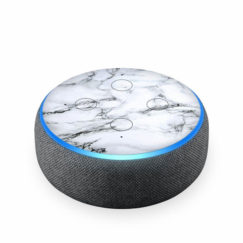 White Marble Skin For Amazon Echodot