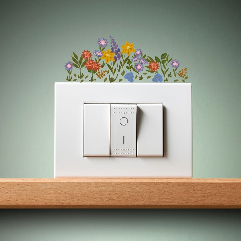 BLOOMING FLOWERS WALL STICKER