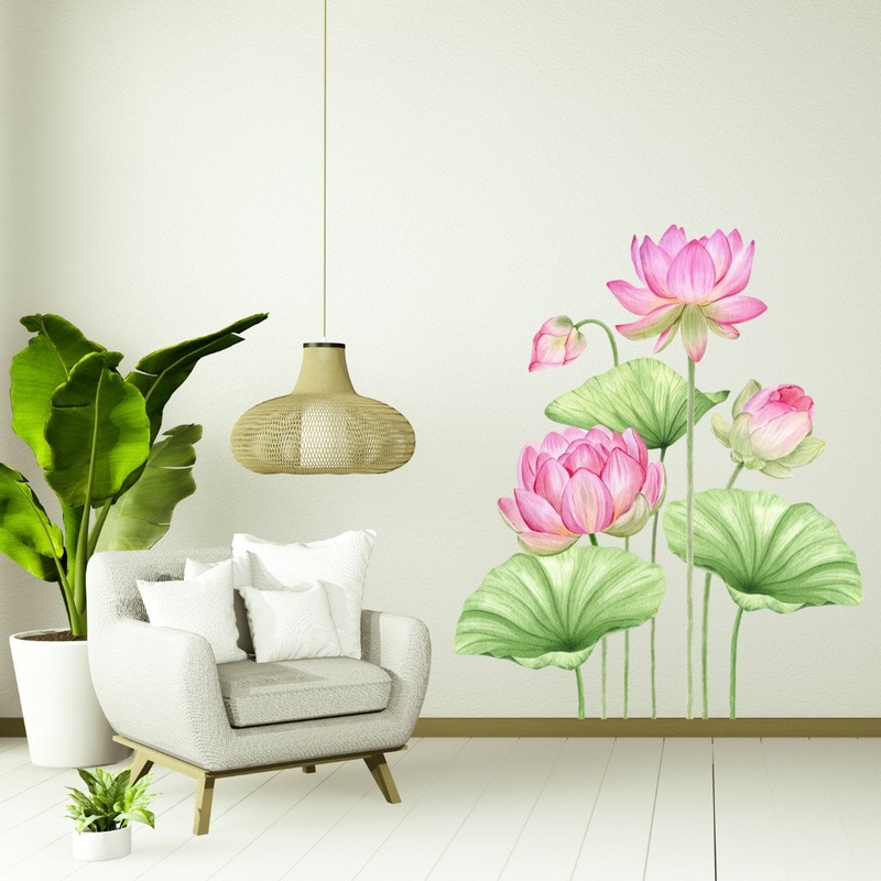 PINK LOTUS #1 WALL STICKER