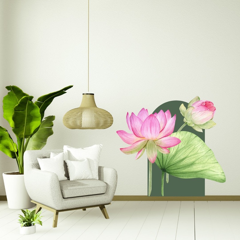 PINK LOTUS #2 WALL STICKER
