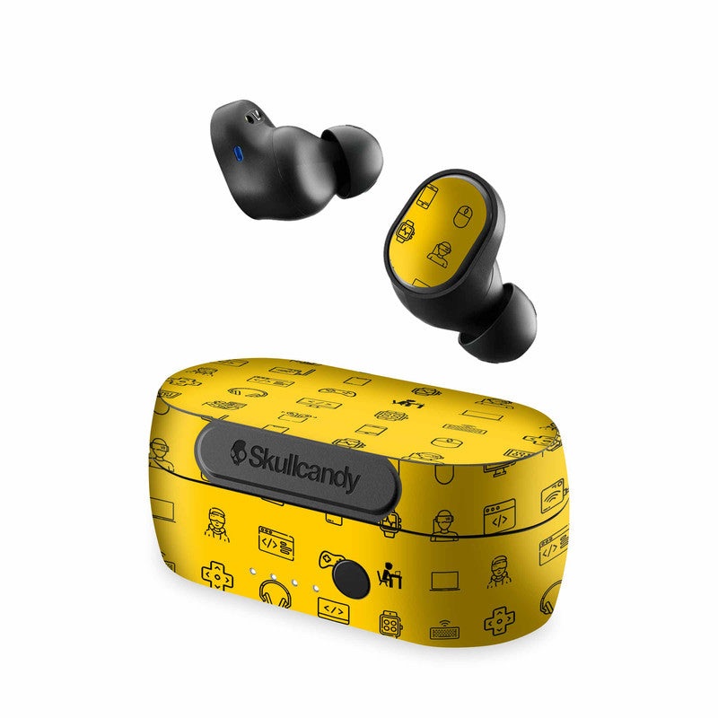 Tech Icons Yellow Skin for Skullcandy Sesh