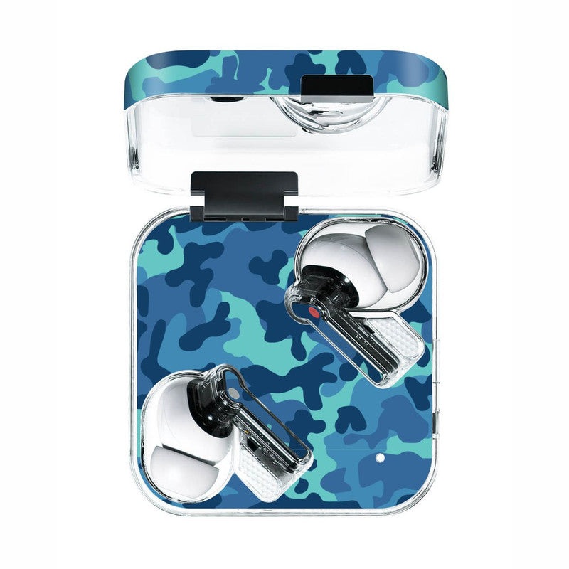 Grove Blue Camo Skin Wrap For Nothing Ear 1