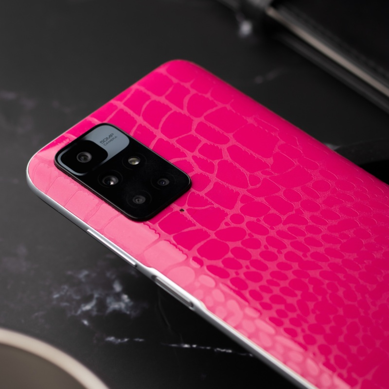 Pink Crocodile Leather