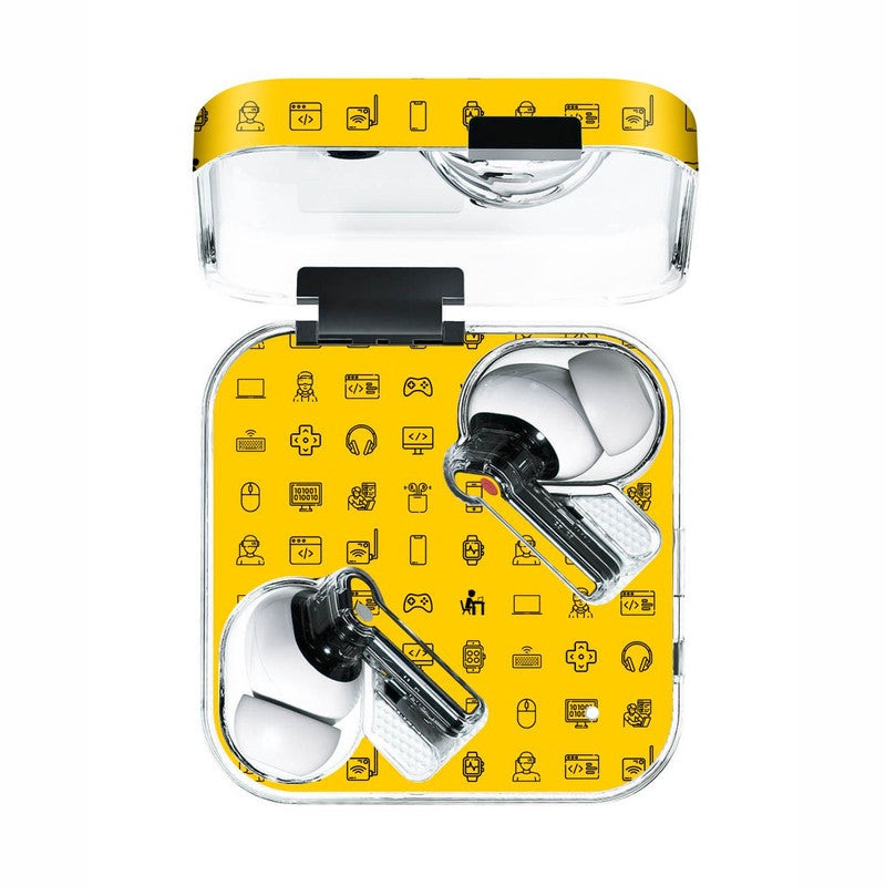 Tech Icons Yellow Skin Wrap For Nothing Ear 1
