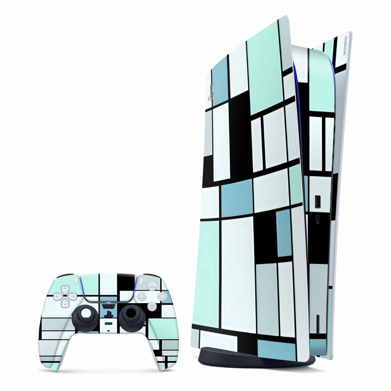 Blue Tech Play Station Skin