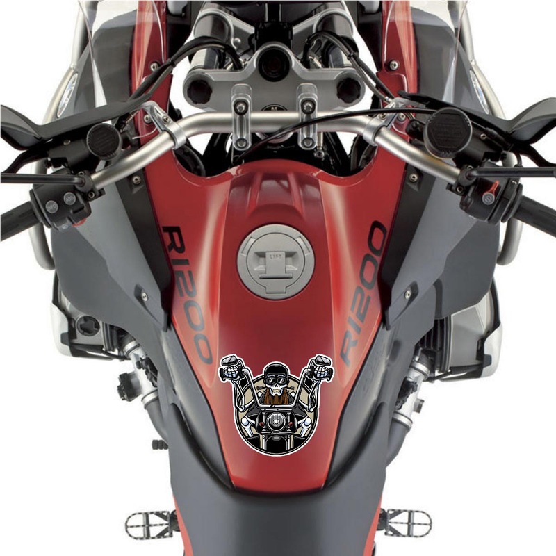 Rider Skull Bike Fuel Tank Decal