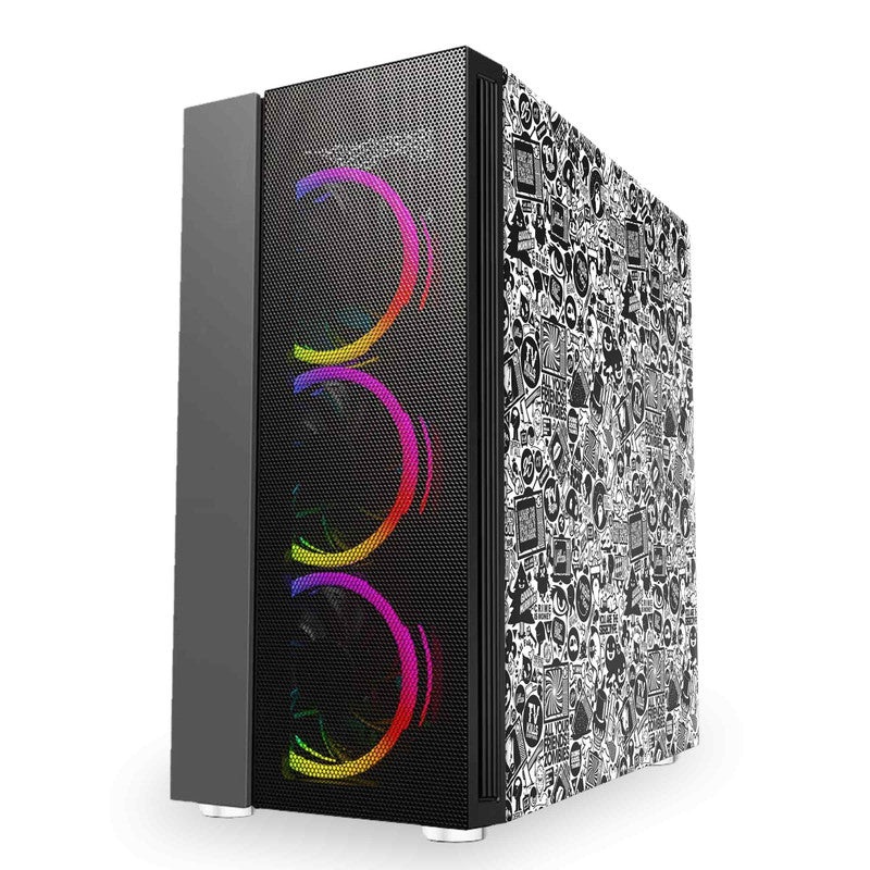 White Abstract CPU Wrap
