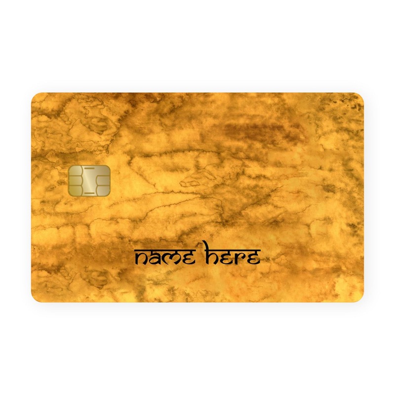 Yellow Waterpaint -Custom Name Card