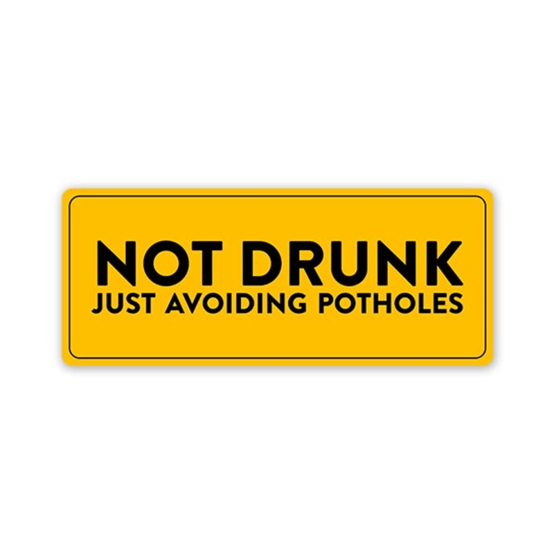 Avoiding Potholes Car Bumper Sticker