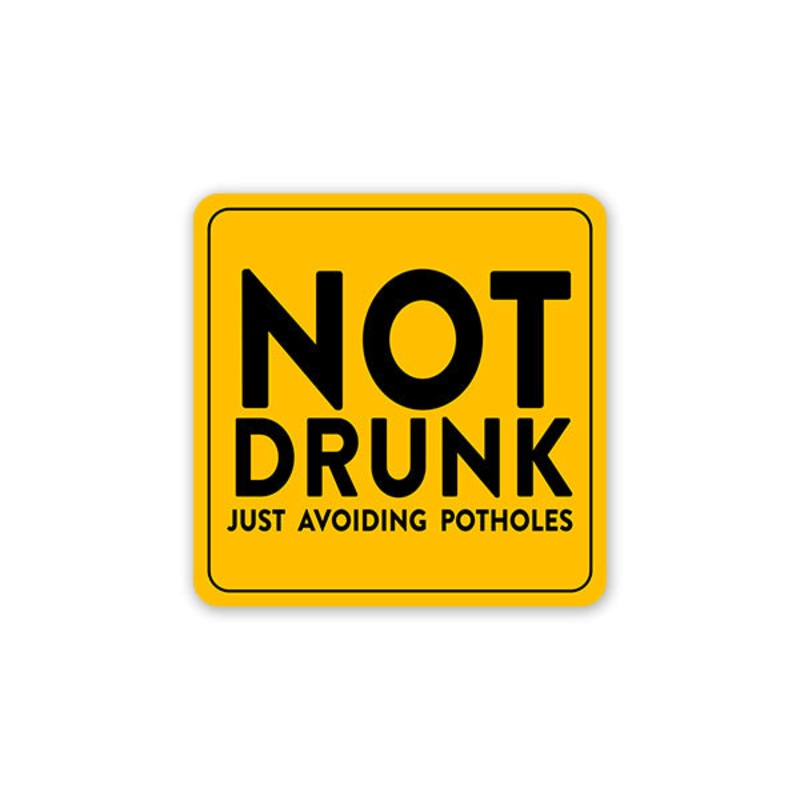Avoiding Potholes Car Sticker