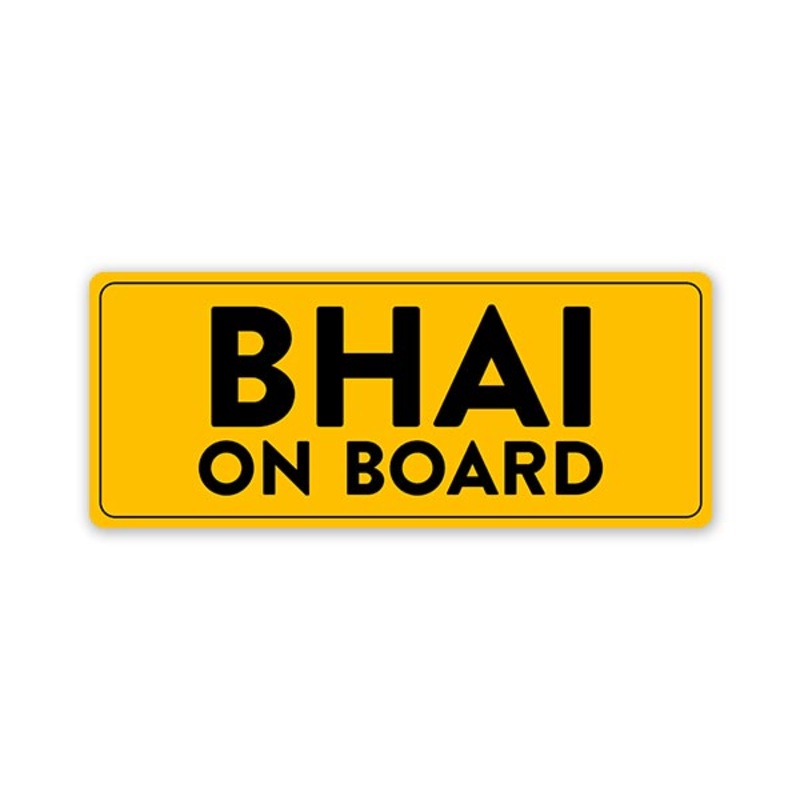 Bhai On Board Car Bumper Sticker