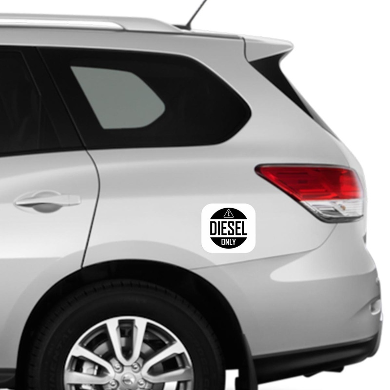 Diesel #5 Square Car Fuel Tank Decal