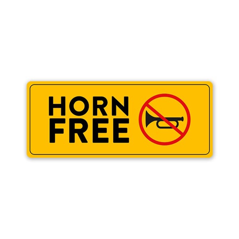 Horn Free Car Bumper Sticker