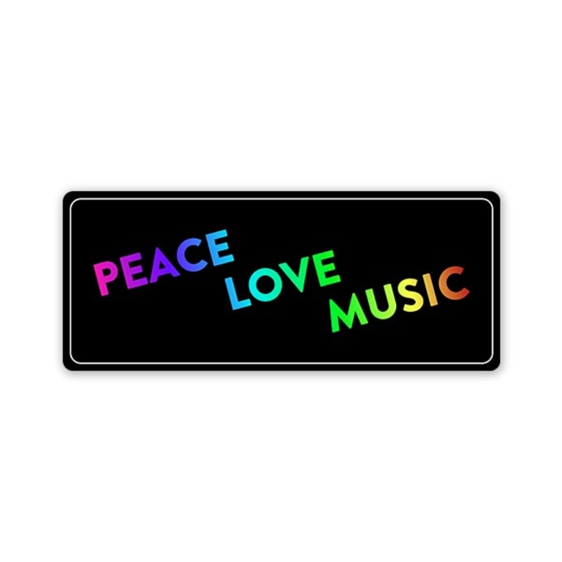 Peace Love Music Car Bumper Sticker