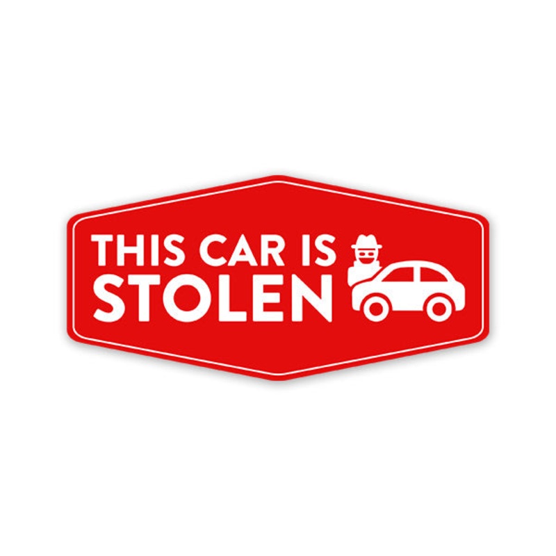This Car Is Stolen Car Sticker