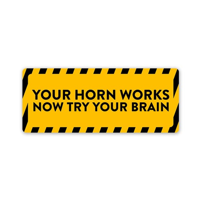 Try Your Brain Car Bumper Sticker