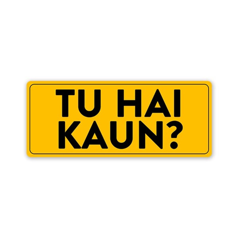 Tu Hai Kaun? Car Bumper Sticker