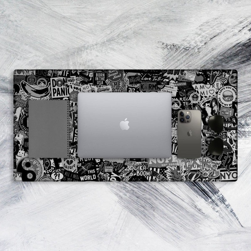 Black Graffiti Tech Mat