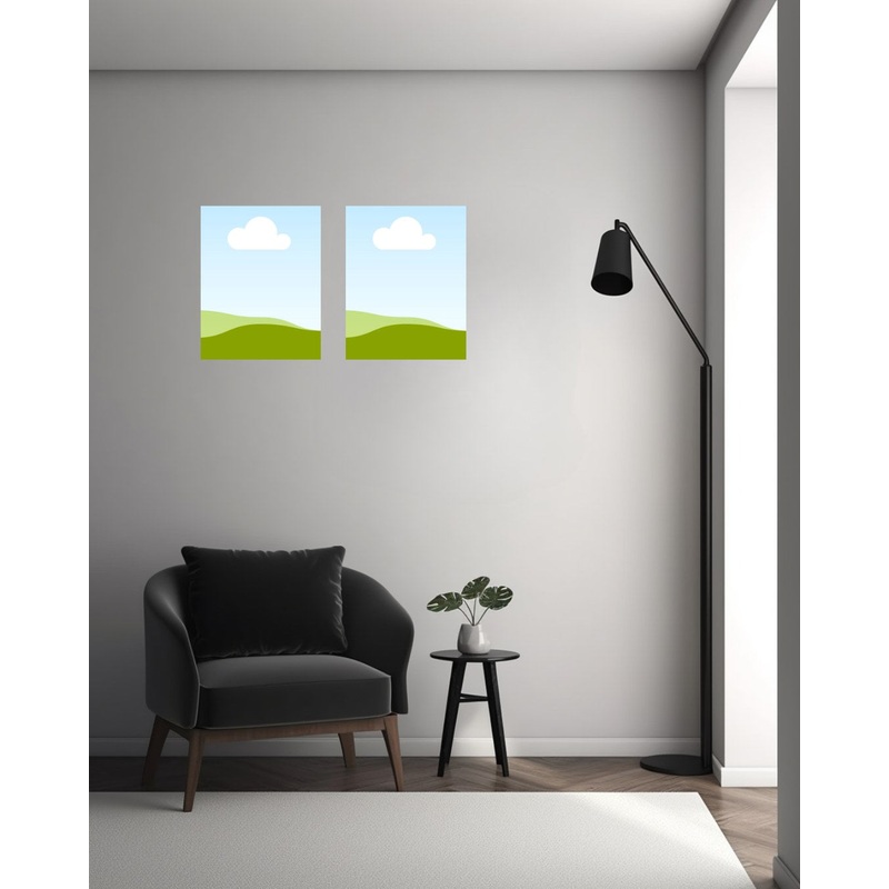 Customized Wall Self Adhesive Poster - Set of 2