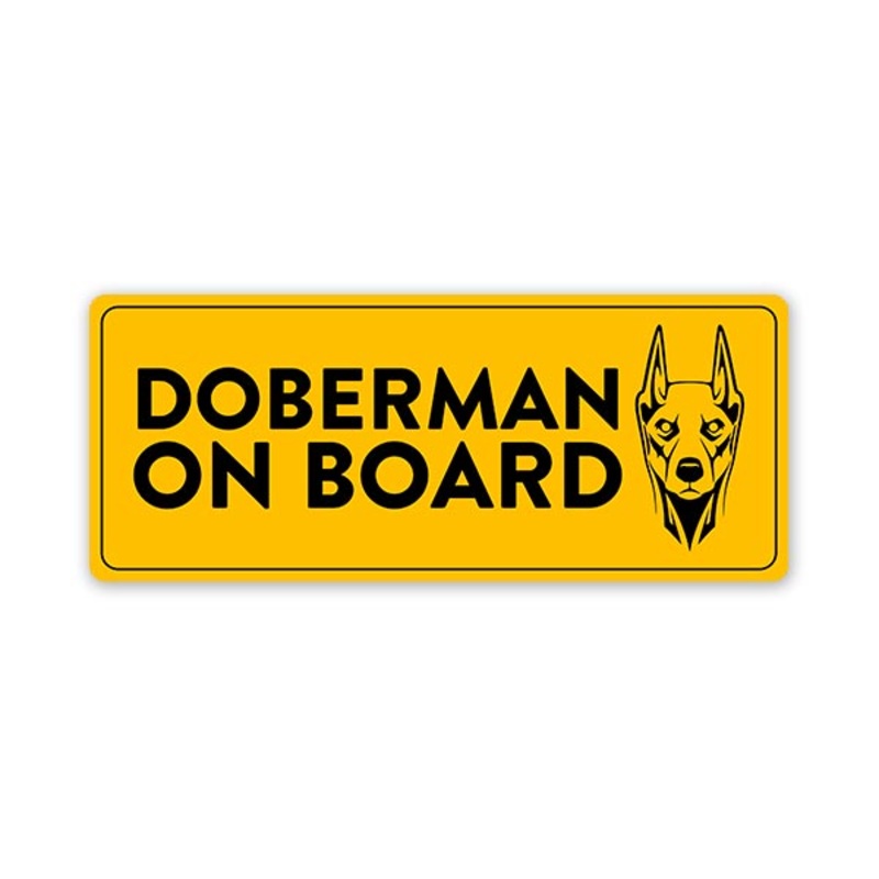 Doberman On Board Bumper Sticker