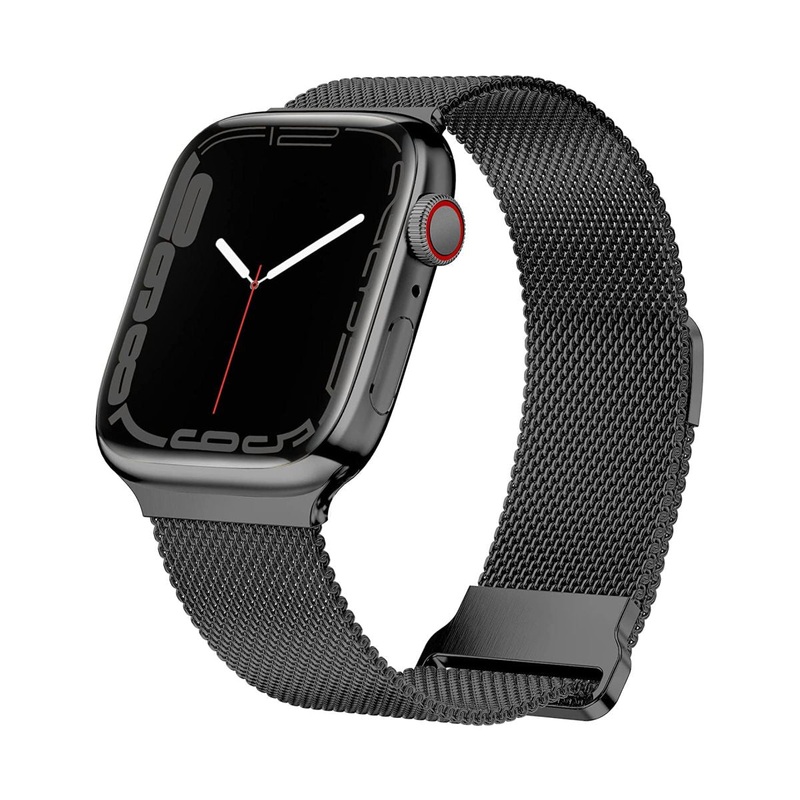 Melanese Mesh Black Watch Strap - 20/22 MM