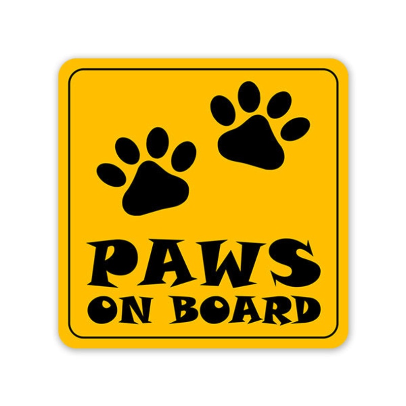 Paws Board Car Sticker