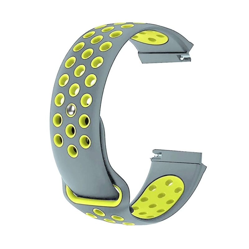 Sports Grey Neon Silicone Strap - 20/22 mm