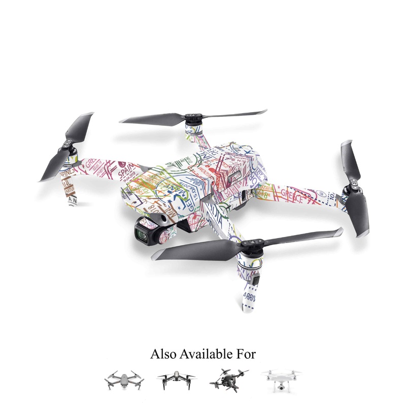 Travel Stamps Drone Skin