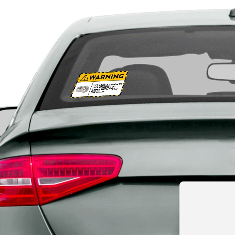 Acceleration Cause Swelling Nuts Car Sticker
