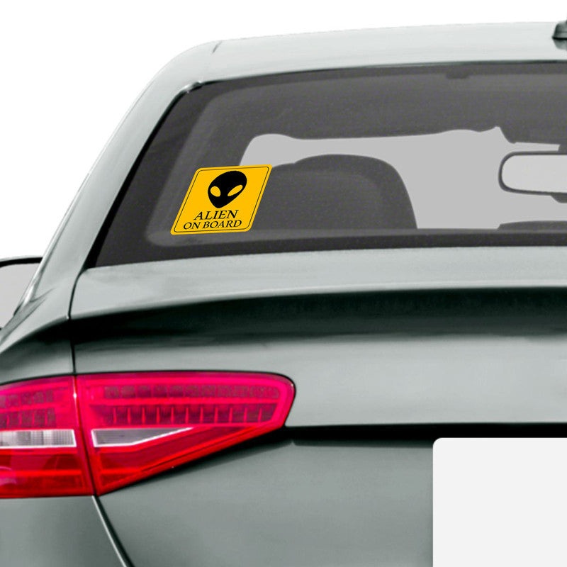 Alien On Board Car Sticker