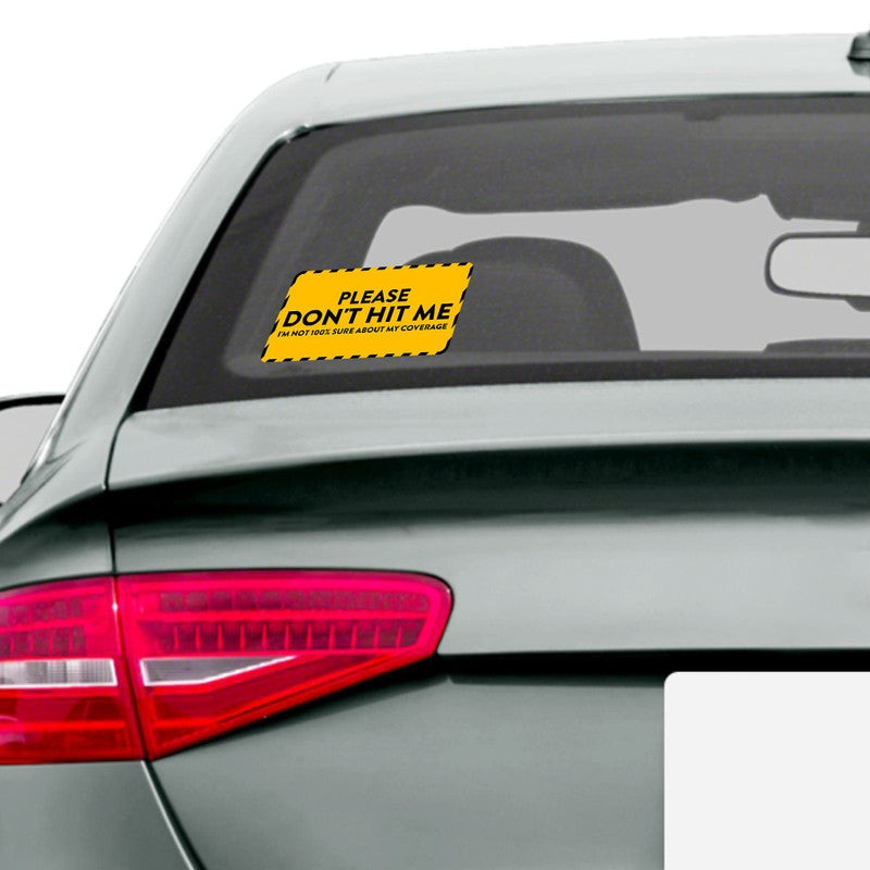 Don't Hit Me Car Sticker