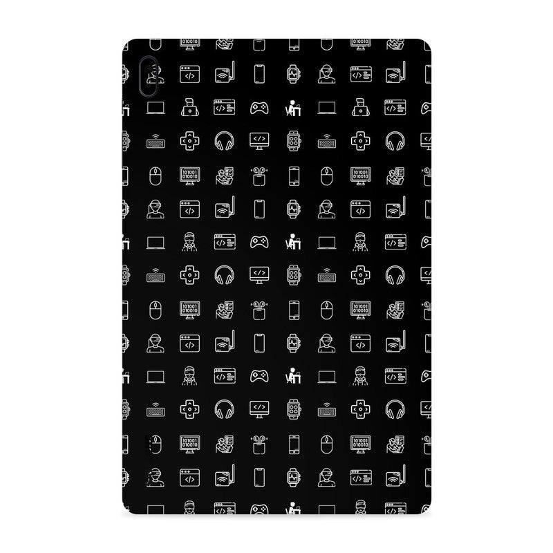 Tech Icons Black Tab Skin
