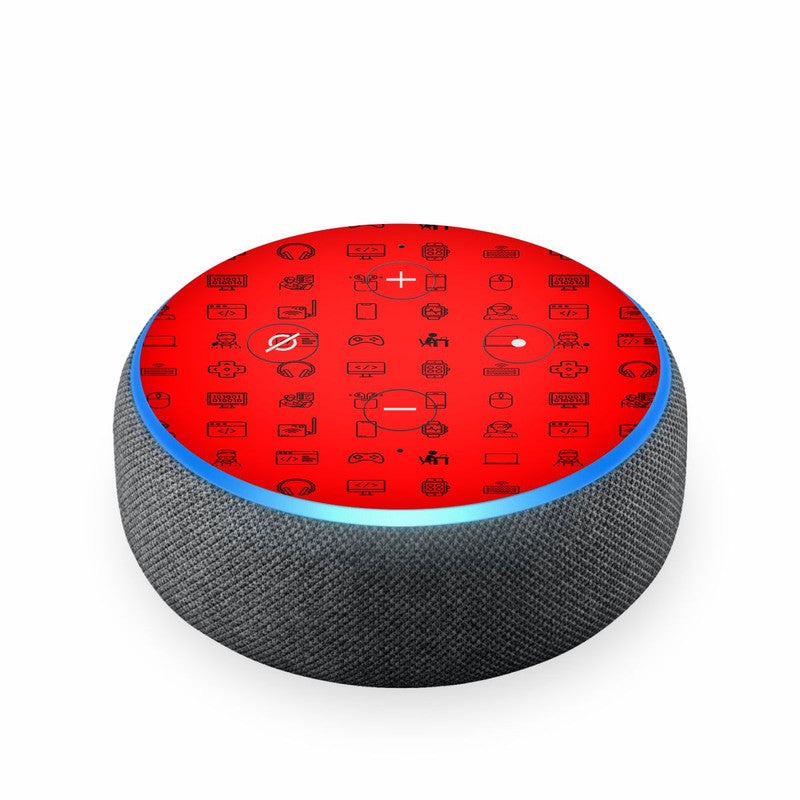 Tech Icons Red Skin For Amazon Echodot