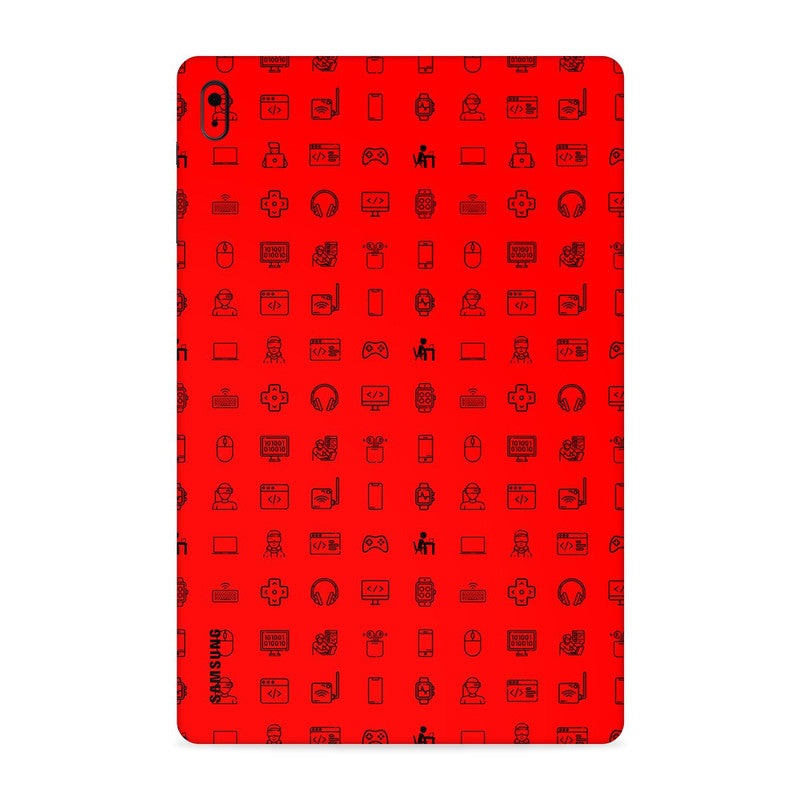 Tech Icons Red Tab Skin