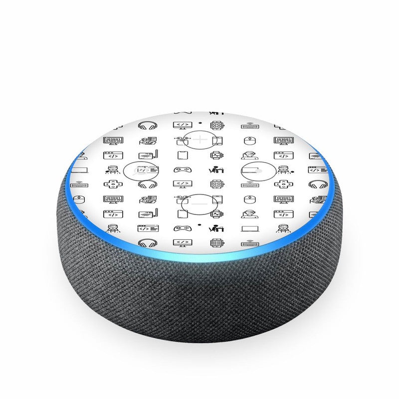 Tech Icons White Skin For Amazon Echodot