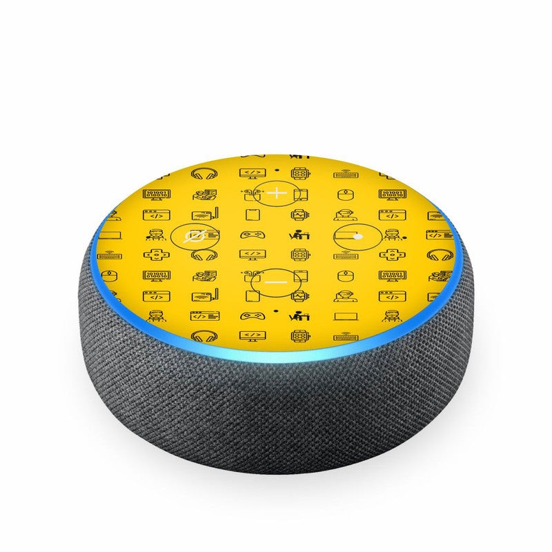 Tech Icons Yellow Skin For Amazon Echodot