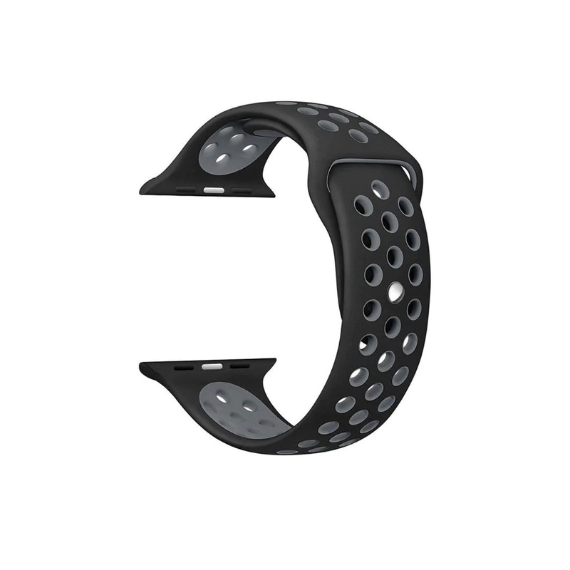 Black Grey Sports Strap - 20/22 MM