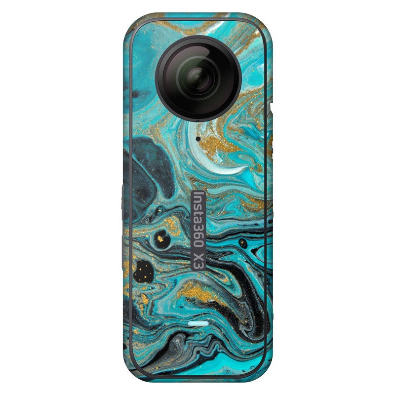 Blue Gold Insta 360 Skin